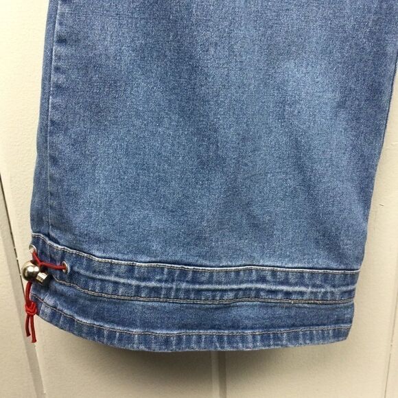 Juke Box Denim Capris Wide‎ Leg Bohemian Capris Blue Jeans, Size - 5/6 - Picture 6 of 8